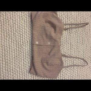 Cropped pink white top